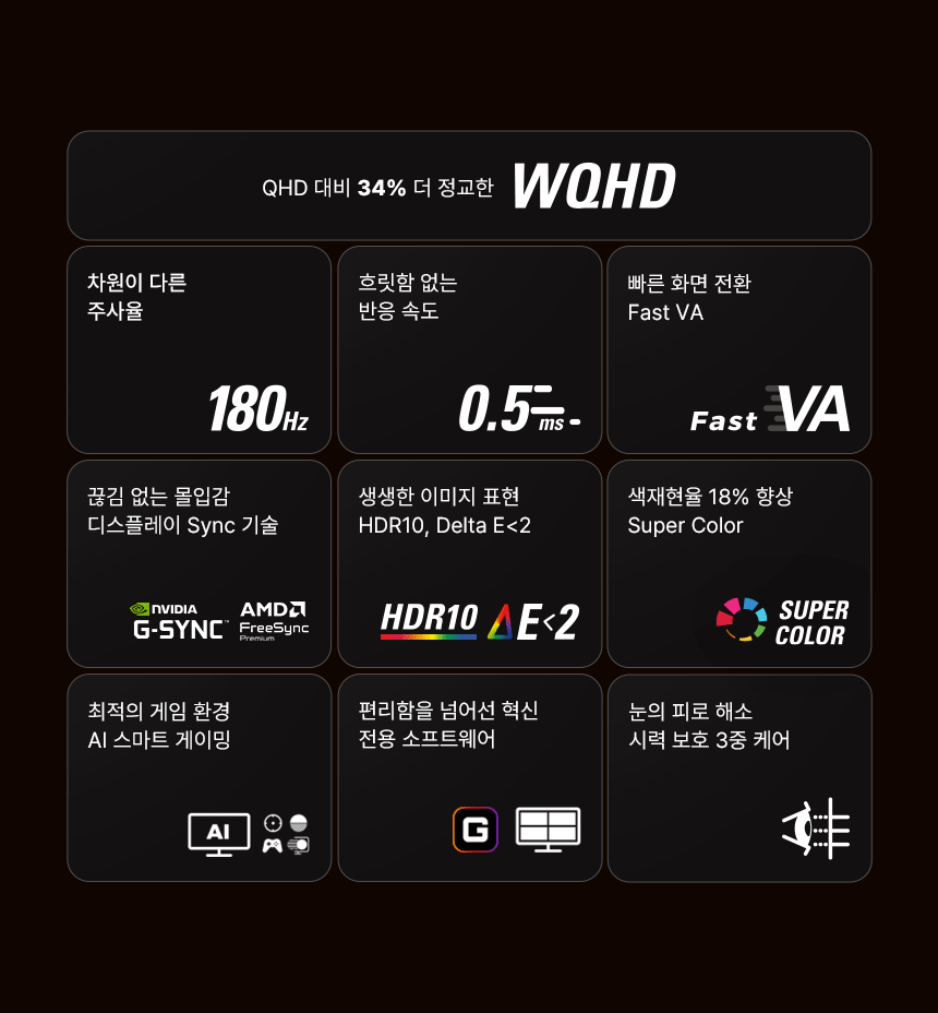알파스캔 34인치 게이밍 모니터 AOC CU34G4 게이밍 180Hz 울트라와이드 WQHD 프리싱크 AI HDR 400 무결점 모니터 34%EC%9D%B8%EC%B9%98 %EA%B2%8C%EC%9D%B4%EB%B0%8D %EB%AA%A8%EB%8B%88%ED%84%B0 CU34G4 DB 02
