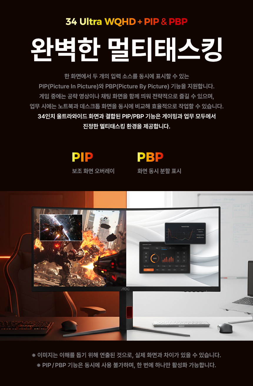 알파스캔 34인치 게이밍 모니터 AOC CU34G4 게이밍 180Hz 울트라와이드 WQHD 프리싱크 AI HDR 400 무결점 모니터 34%EC%9D%B8%EC%B9%98 %EA%B2%8C%EC%9D%B4%EB%B0%8D %EB%AA%A8%EB%8B%88%ED%84%B0 CU34G4 DB 13