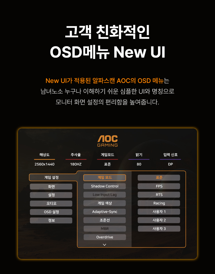 알파스캔 27인치 게이밍 모니터 AOC Q27G40E 180Hz QHD FAST IPS 프리싱크 AI HDR 무결점 27%EC%9D%B8%EC%B9%98 %EA%B2%8C%EC%9D%B4%EB%B0%8D %EB%AA%A8%EB%8B%88%ED%84%B0 Q27G40E DB 15
