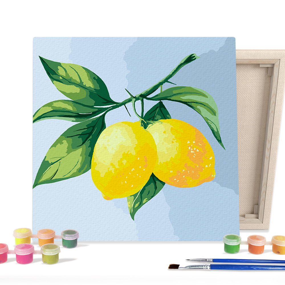 [페인팅네475]DIY캔버스형 그림그리기 25x25cm 레몬