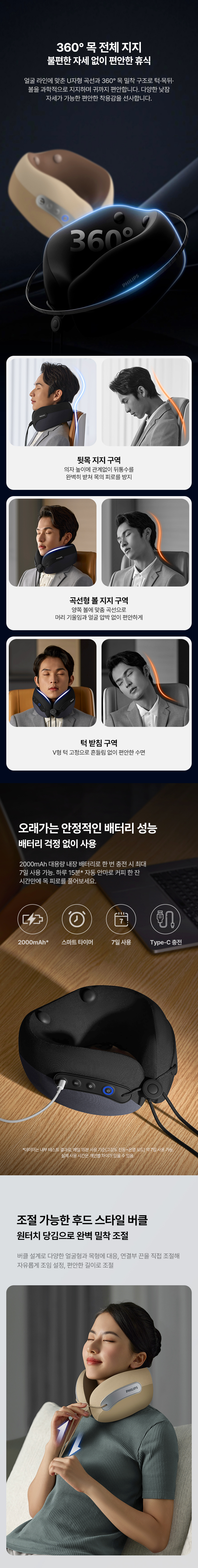 [필립스] 넥클라우드 온열 승모근 풀이 목마사지기 PPM3306