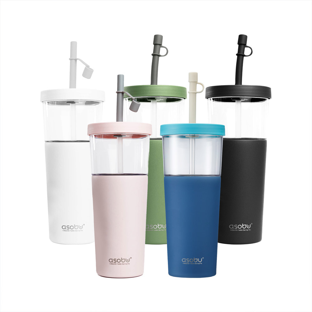 아소부 보온보냉 빨대텀블러 앤 스테인리스컵 2IN1 마리나 845ml 외 5종 택1