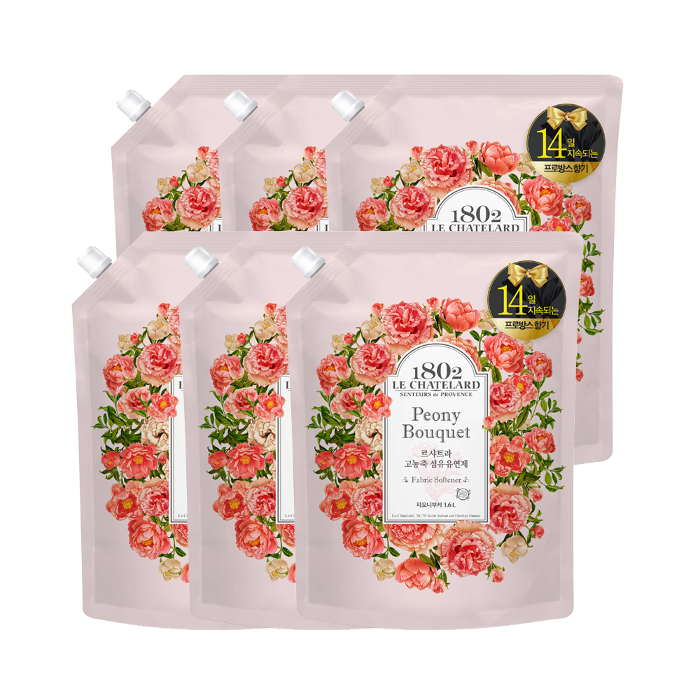 르샤트라 피오니 유연제 리필 1.6L X 6