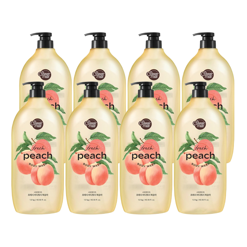 샤워메이트 바디워시 프레시 복숭아1.2Kg X 8