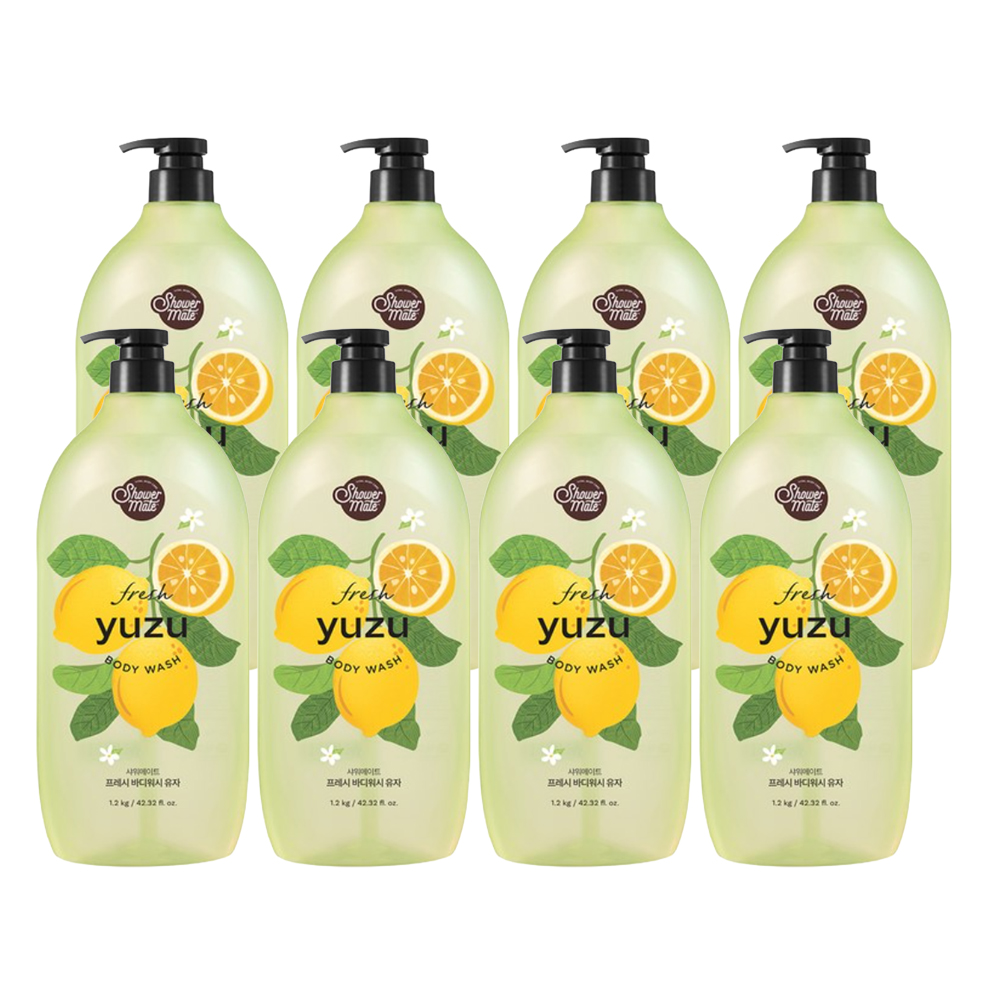 샤워메이트 바디워시 프레시 유자1.2Kg X 8