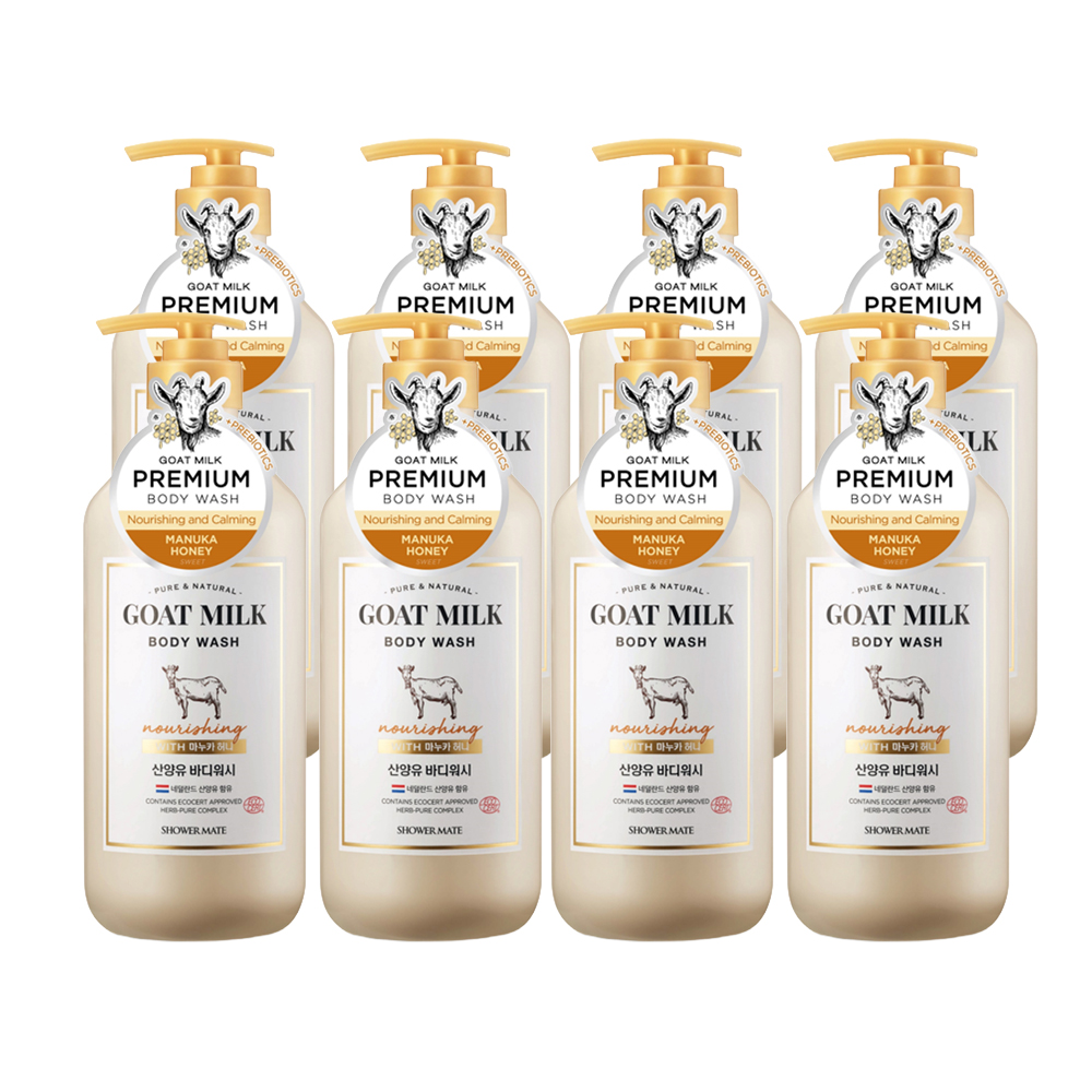 샤워메이트 산양유 바디워시 마누카 허니800ml X 8