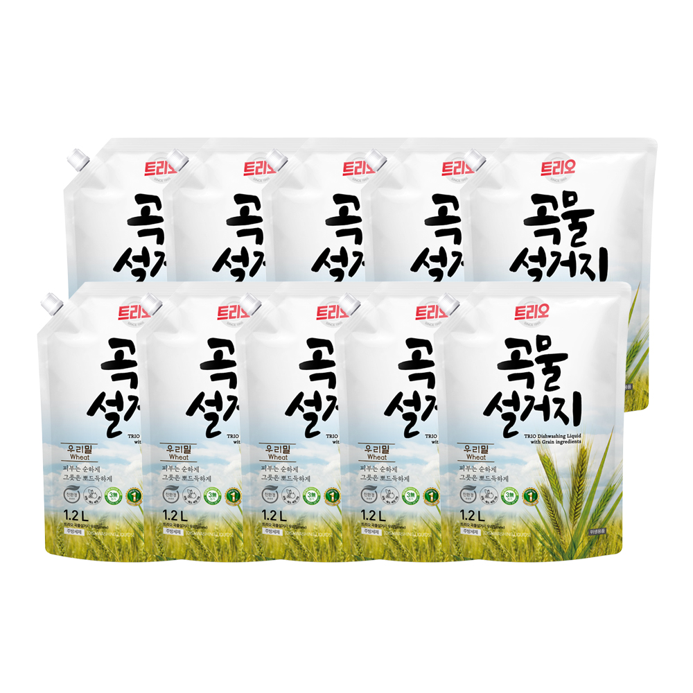 트리오 곡물 우리밀 파우치 1.2L X 10