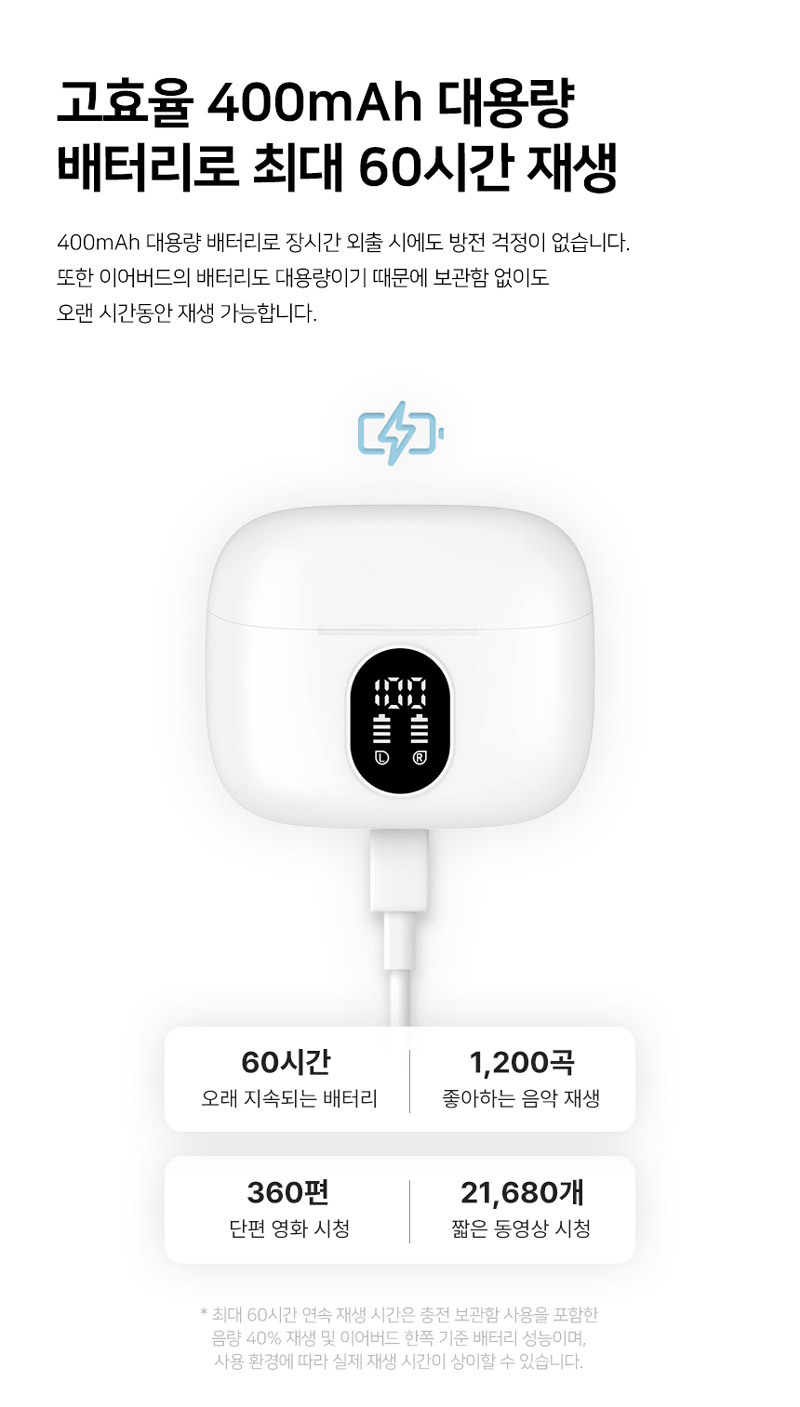 에이투 이어3 MAX 커널형 블루투스 무선 이어폰 ENC SBC코덱 상세 이미지 16