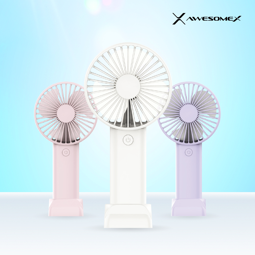 어썸엑스  저소음 초경량 휴대용 미니 3단 손 선풍기 2000mAh  3종 택1