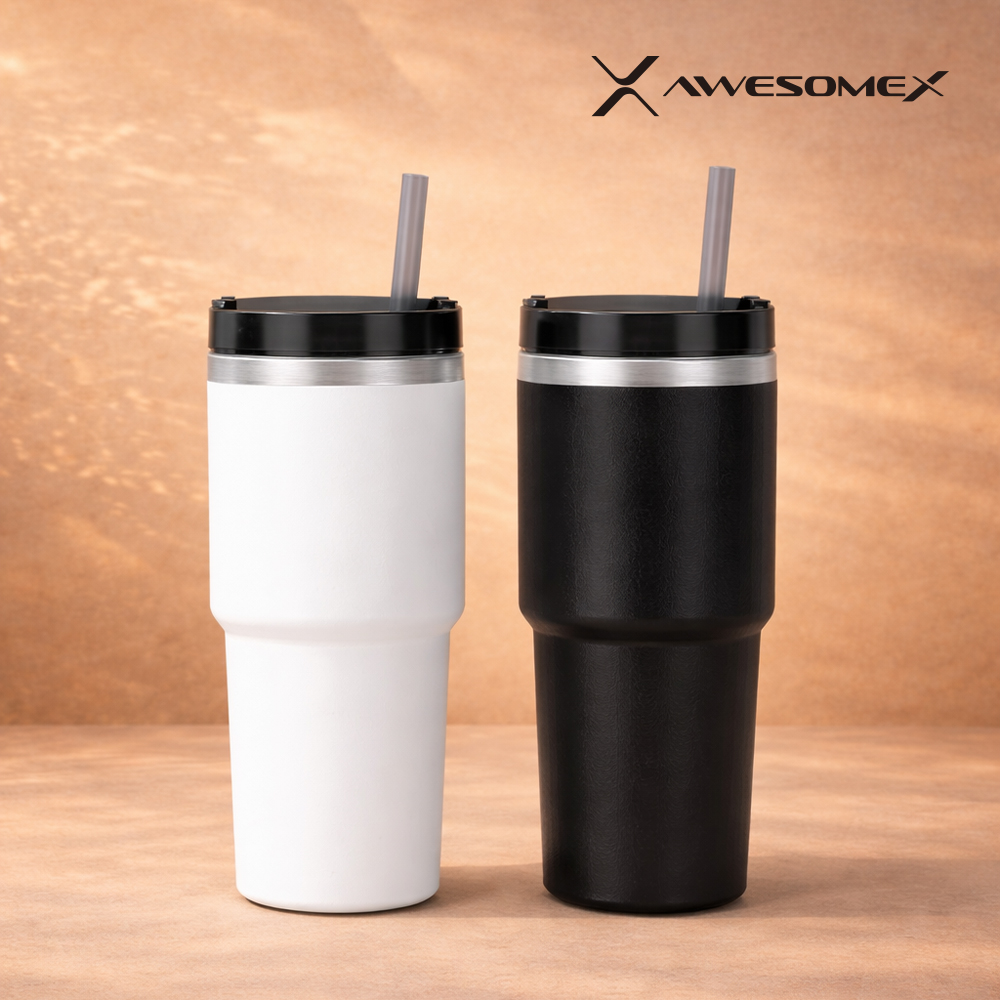 어썸엑스  보온보냉 스텐 304 이중 진공 2IN1 텀블러 600ml  2종 택1