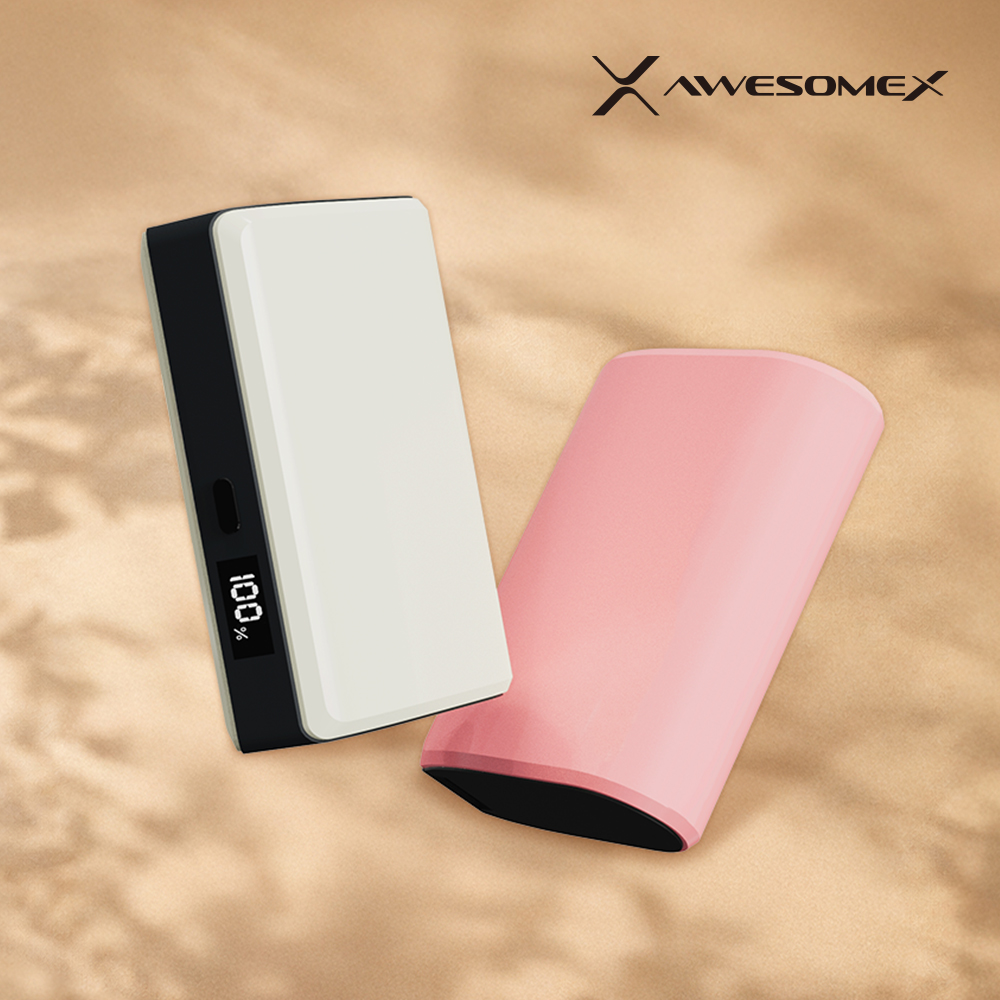 어썸엑스  컴팩트 PD 22.5W 초고속 10,000mAh 보조배터리  화이트/핑크 택1(난연등급 V-0)  (재고소진 후 단종)