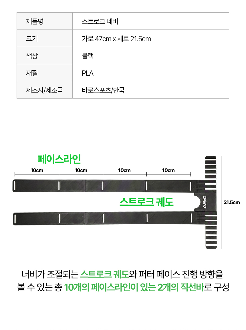 스트로크 네비 골프퍼팅연습기 스트로크 라인 게이트 매트 상세 이미지 3