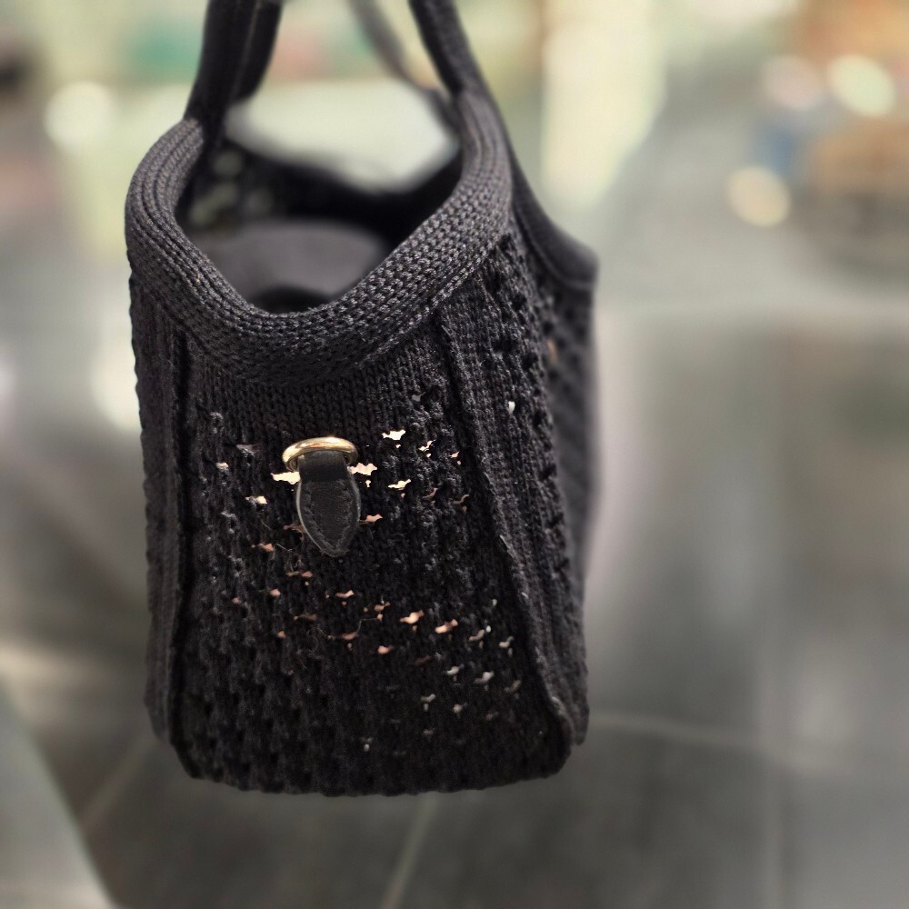 미우미우 코튼 메쉬 니트 토트백 5BA284