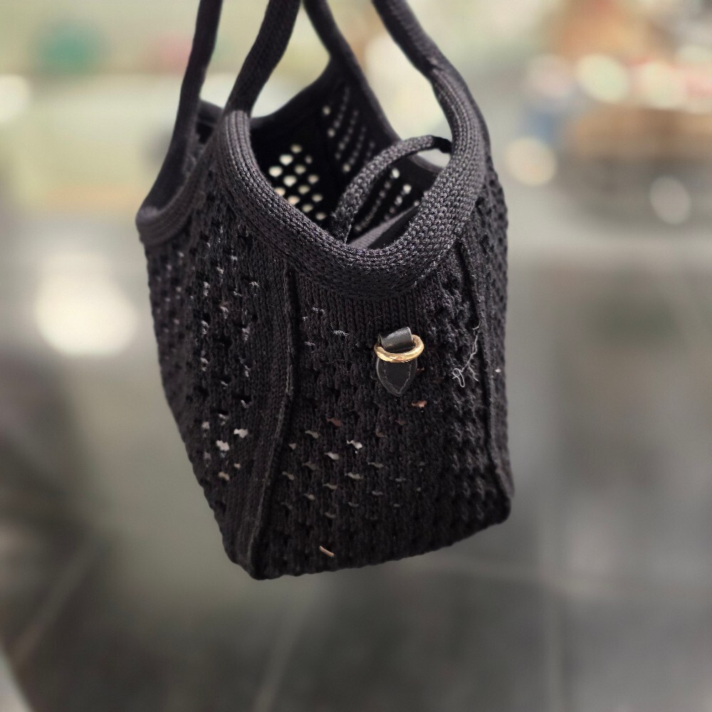 미우미우 코튼 메쉬 니트 토트백 5BA284