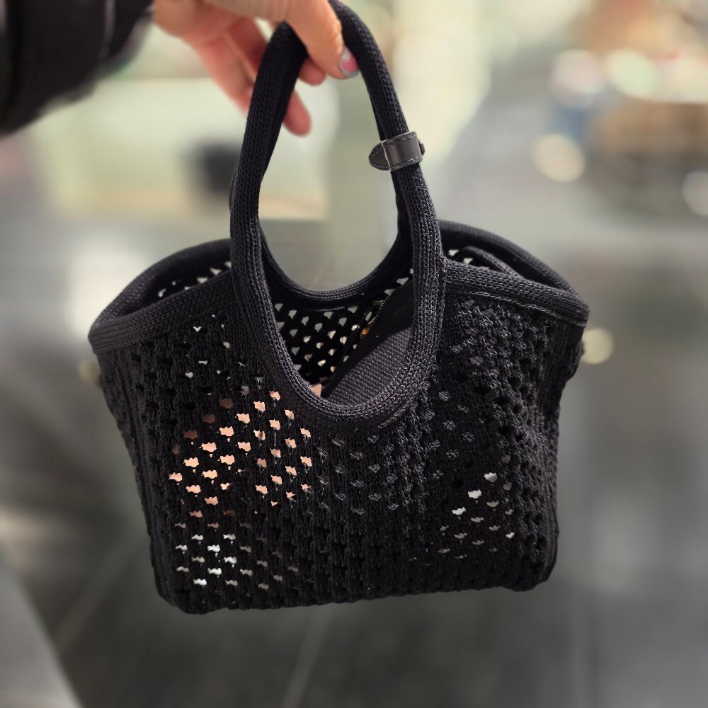 미우미우 코튼 메쉬 니트 토트백 5BA284