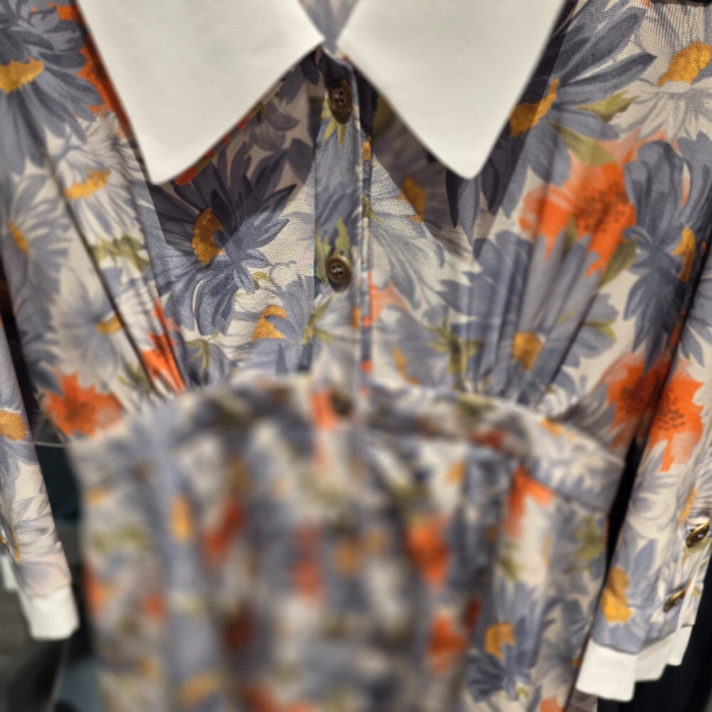 미우미우 플로랄 프린트 실크 미니 원피스 MF5441