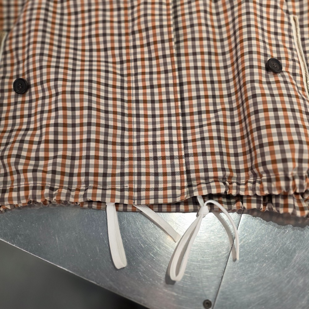 미우미우 체크 리나일론 크롭 여성 자켓 ML1190