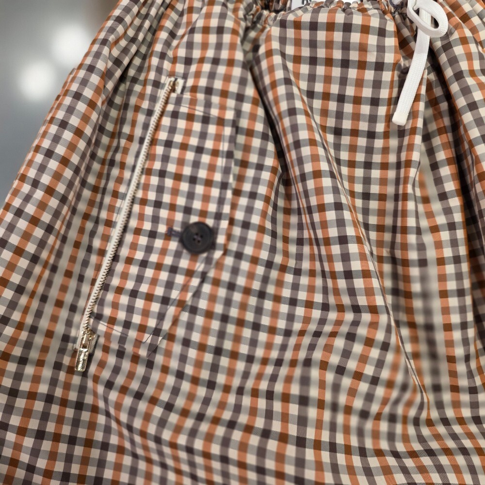 미우미우 체크 리나일론 미니 스커트 MG2385