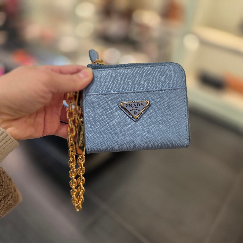 프라다 사피아노 체인 스트랩 카드 지갑 1ML061