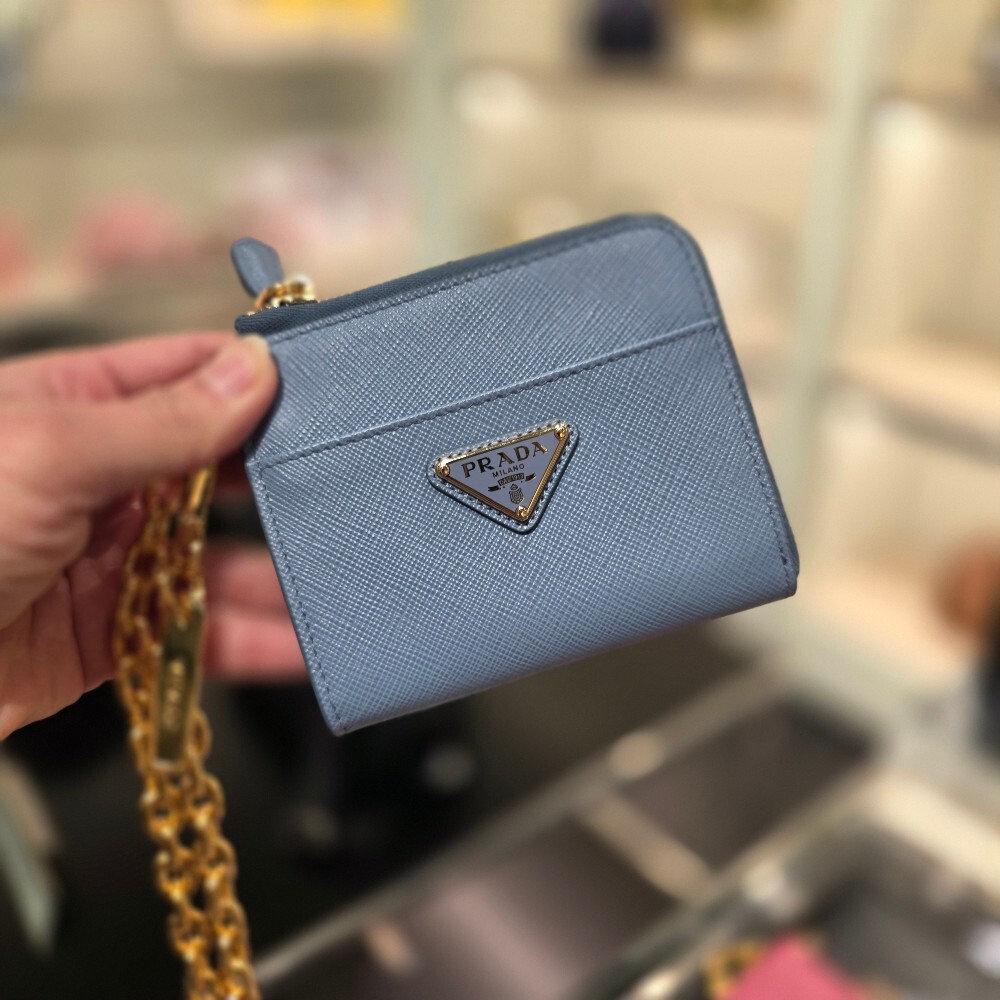 프라다 사피아노 체인 스트랩 카드 지갑 1ML061