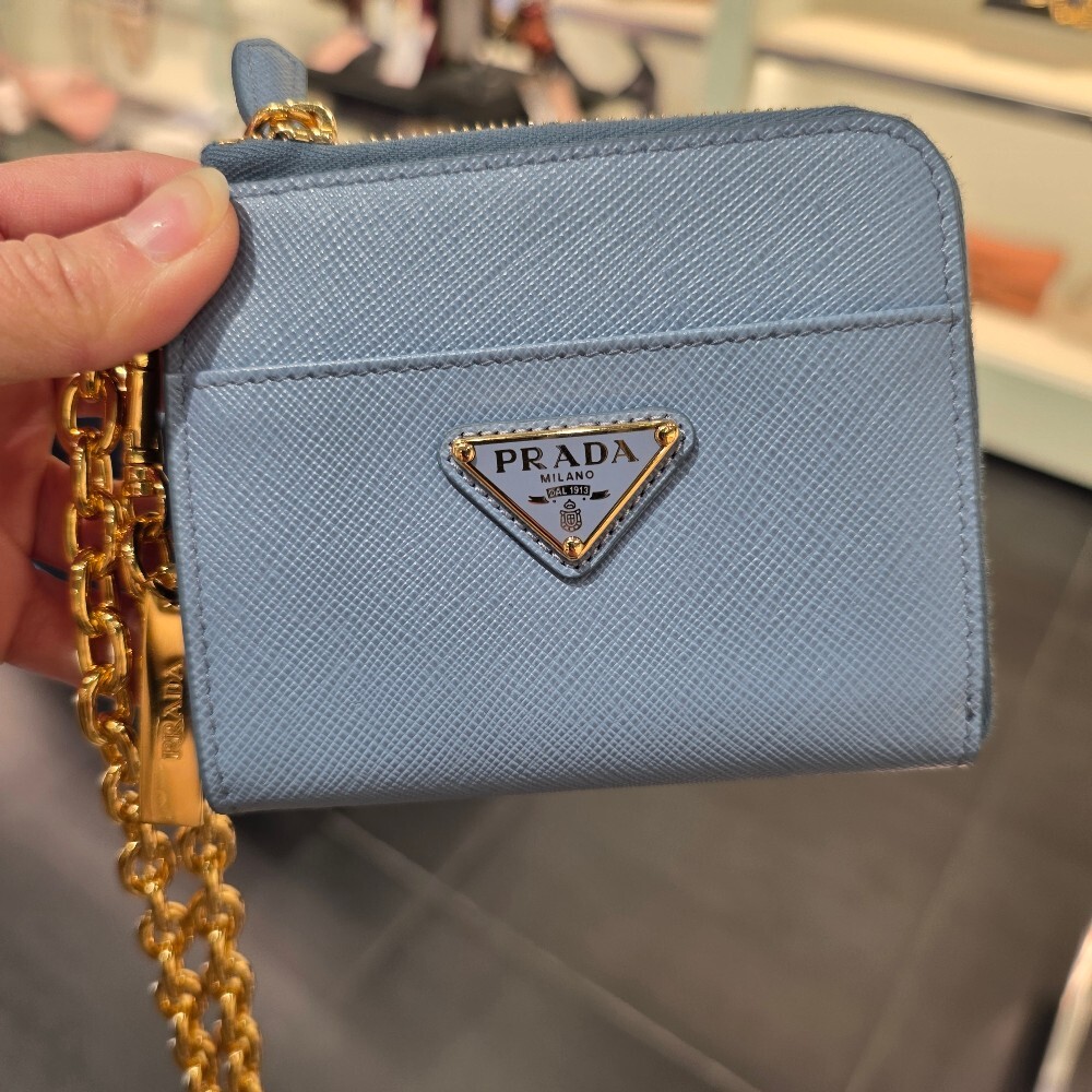 프라다 사피아노 체인 스트랩 카드 지갑 1ML061