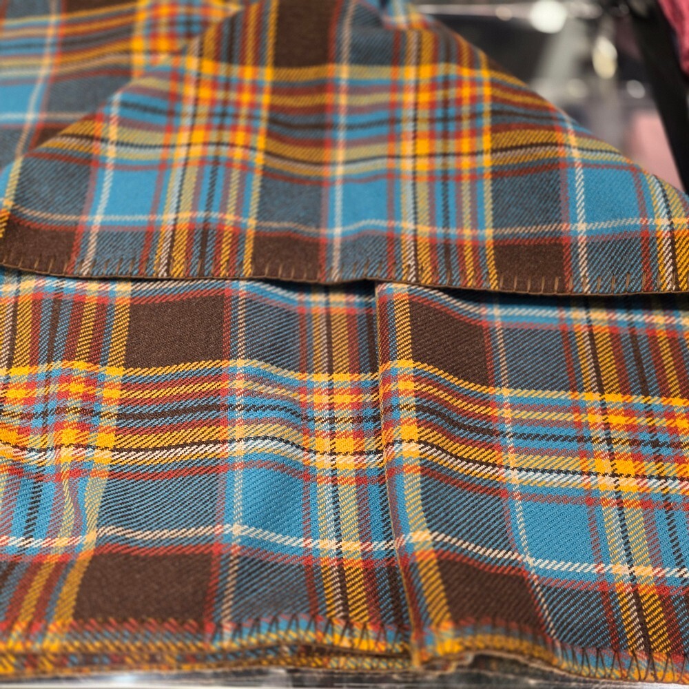 미우미우 마드라스 체크 담요 5RM086