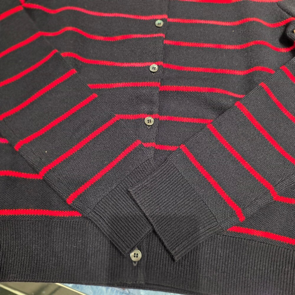 미우미우 스트라이프 울 여성 가디건 MMF895