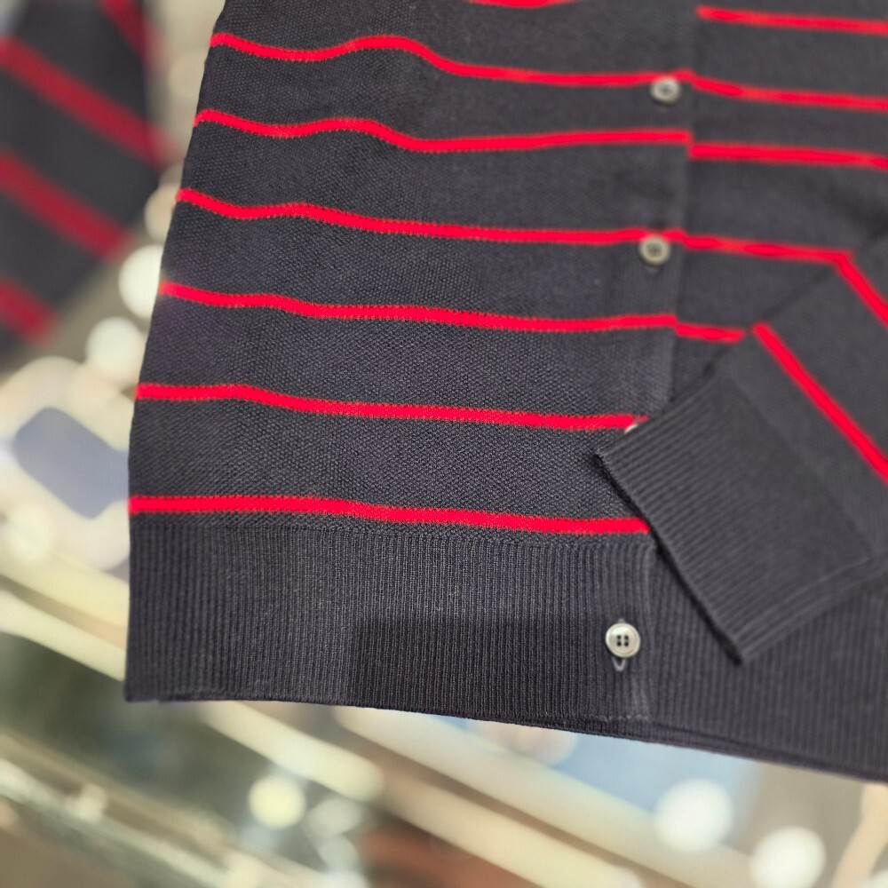 미우미우 스트라이프 울 여성 가디건 MMF895