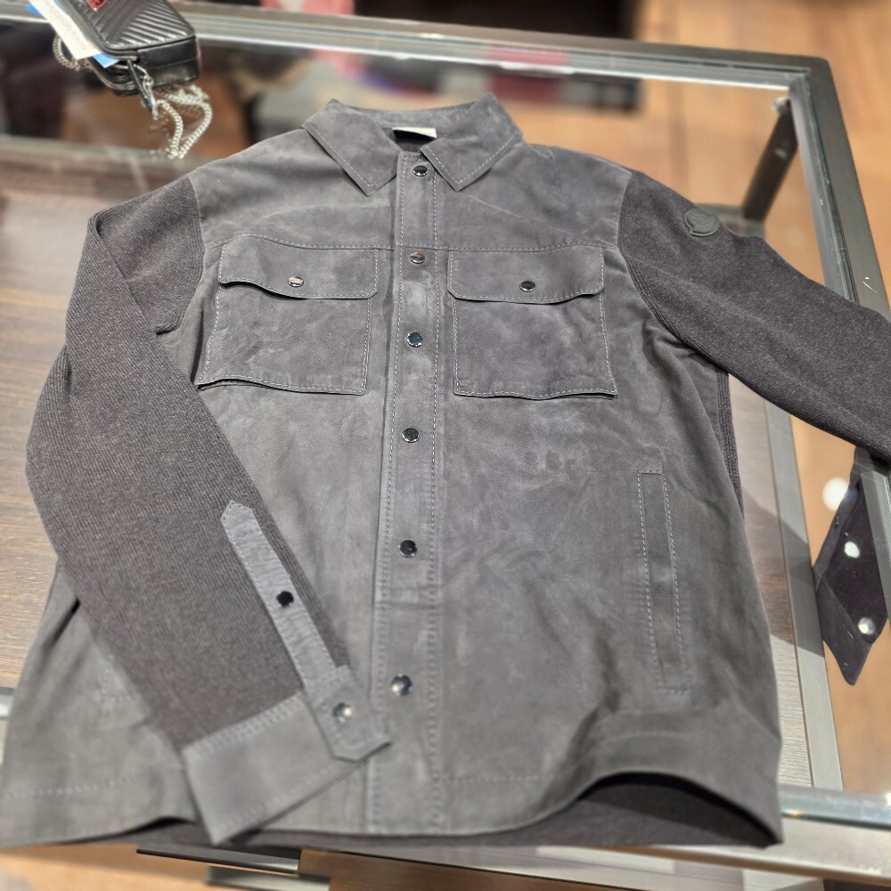 몽클레르 가죽 코튼 셔츠 자켓 J20919B00026 M1113