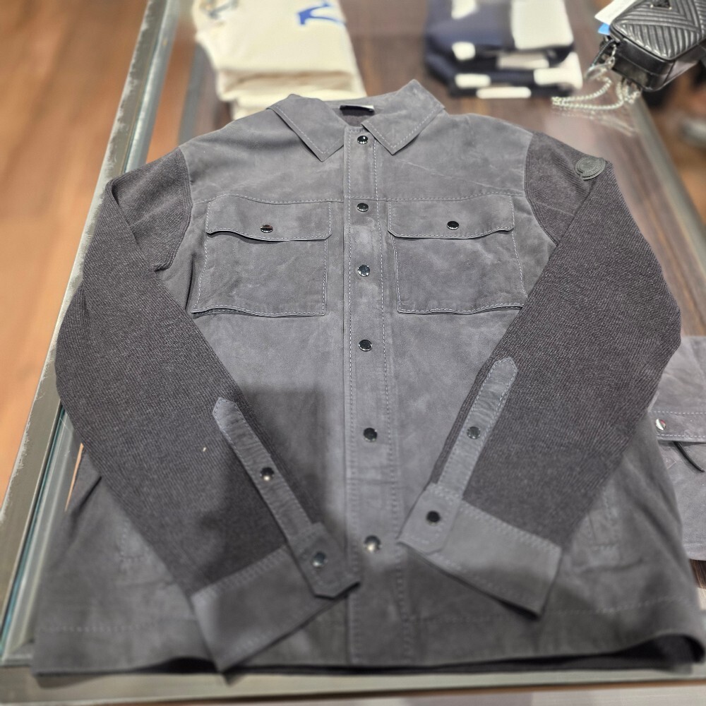 몽클레르 가죽 코튼 셔츠 자켓 J20919B00026 M1113