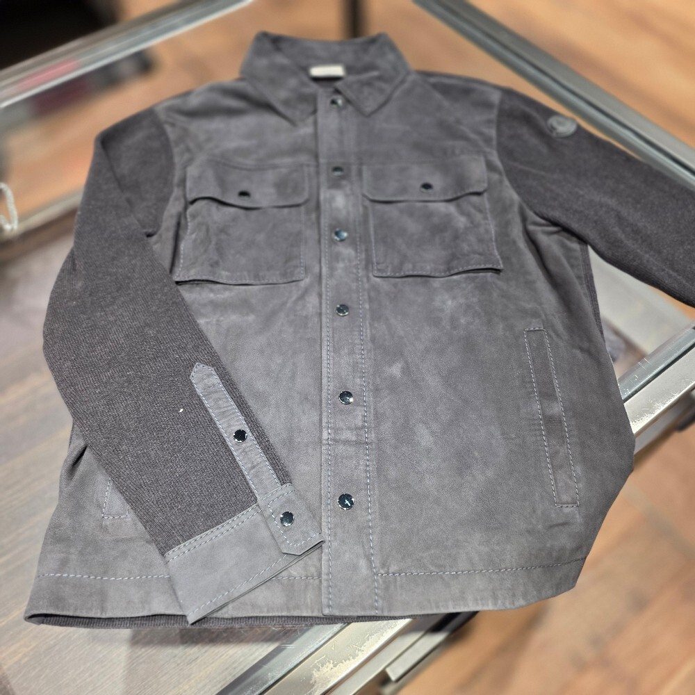 몽클레르 가죽 코튼 셔츠 자켓 J20919B00026 M1113