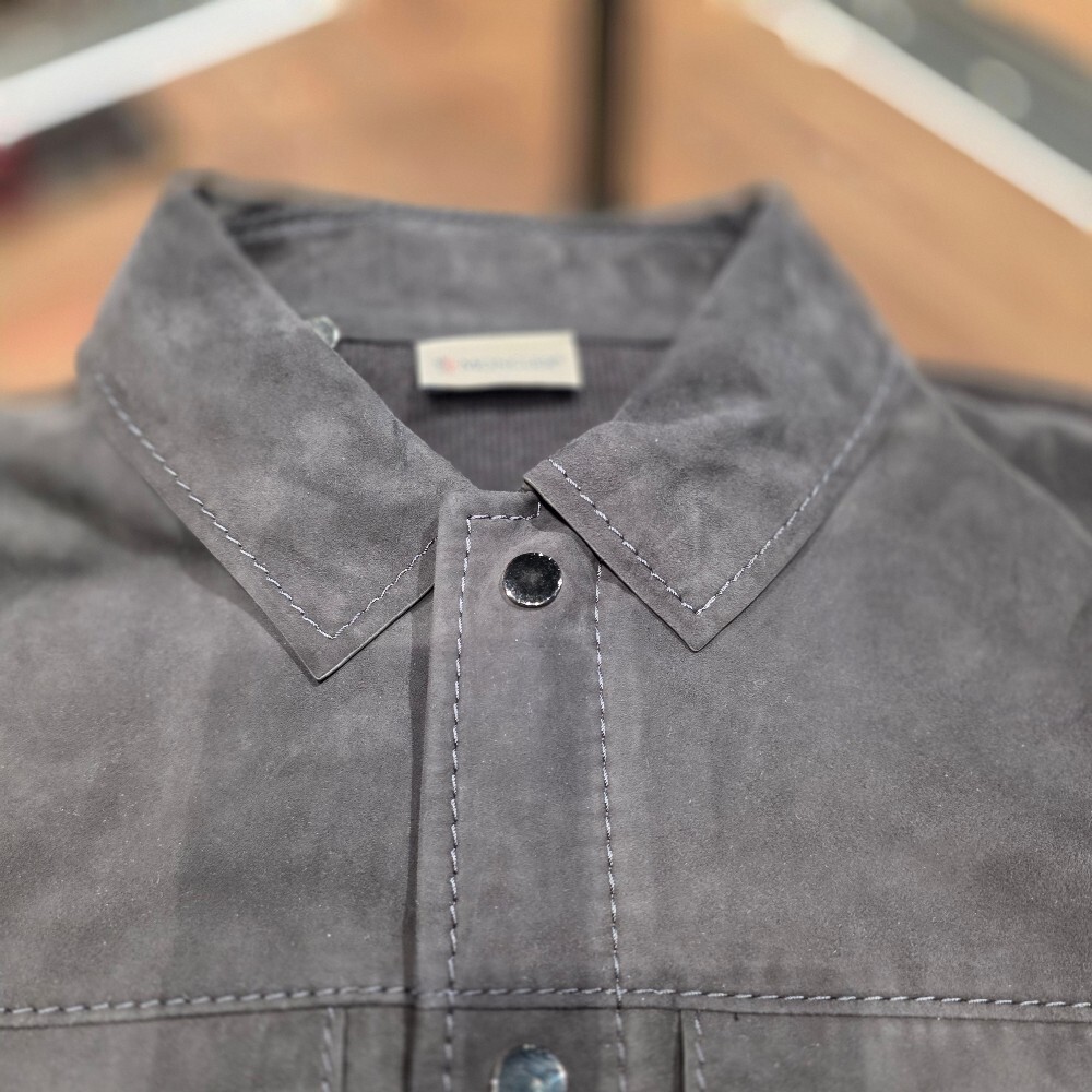 몽클레르 가죽 코튼 셔츠 자켓 J20919B00026 M1113