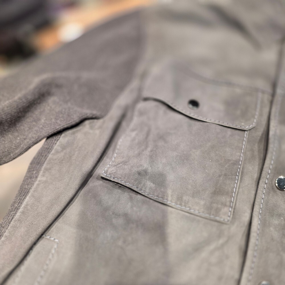 몽클레르 가죽 코튼 셔츠 자켓 J20919B00026 M1113