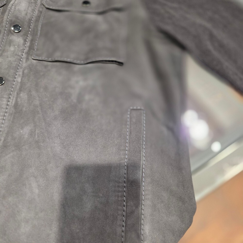 몽클레르 가죽 코튼 셔츠 자켓 J20919B00026 M1113