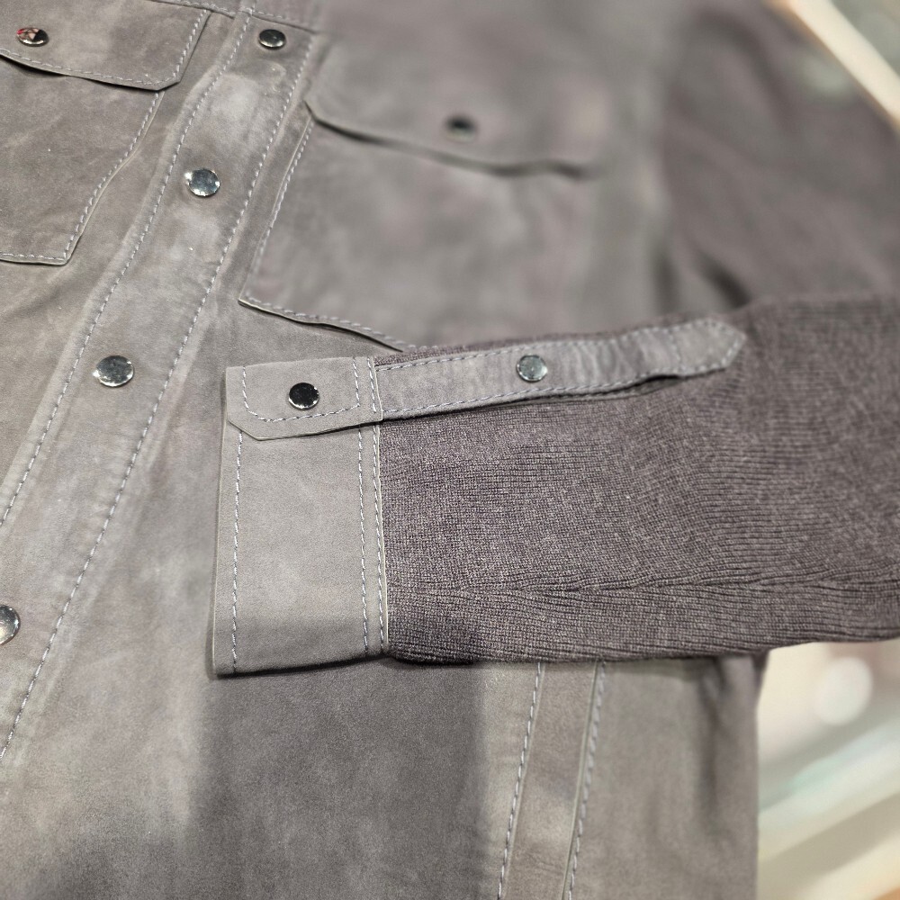 몽클레르 가죽 코튼 셔츠 자켓 J20919B00026 M1113