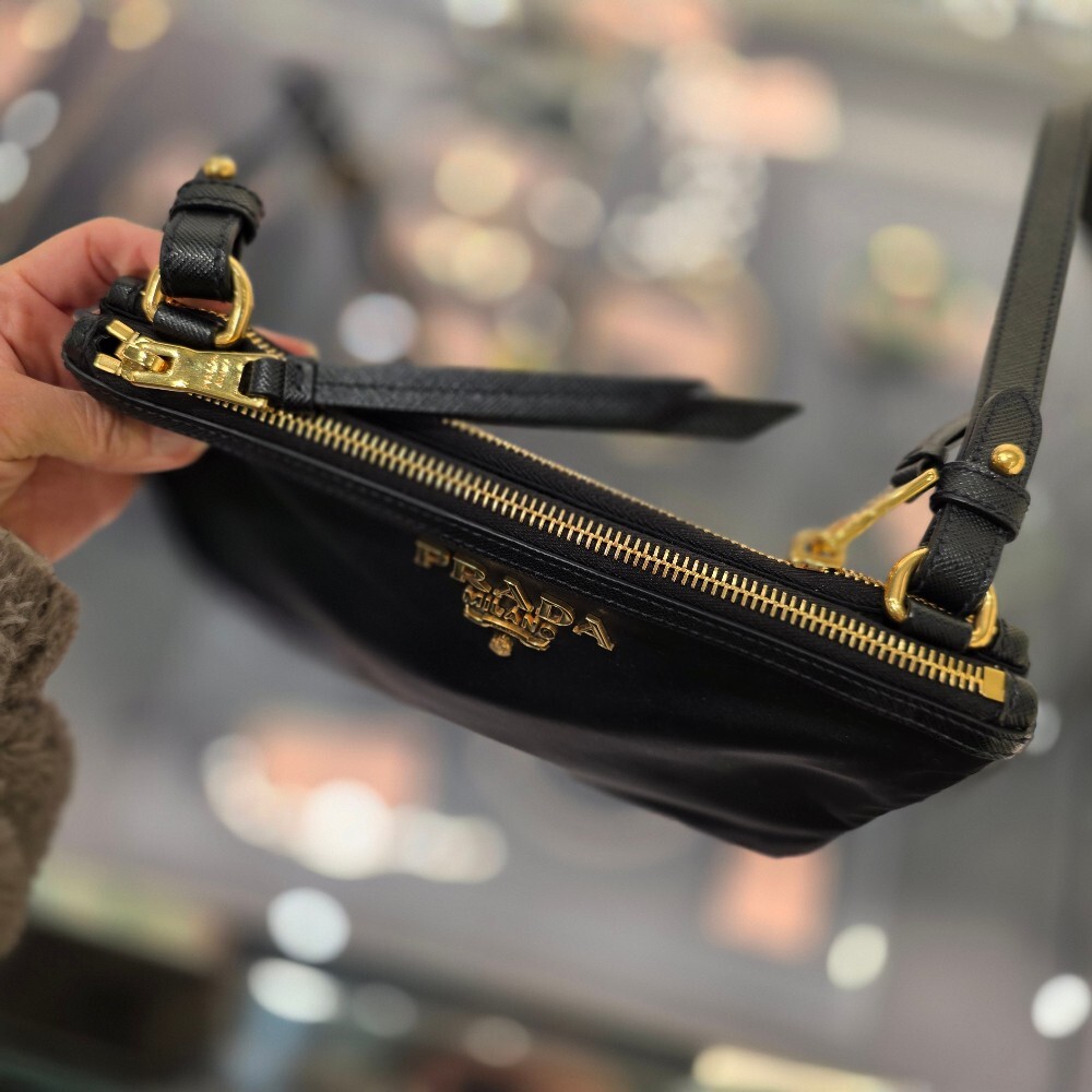 프라다 나일론 더블 지퍼 크로스백 1BH046 ZMY F0002