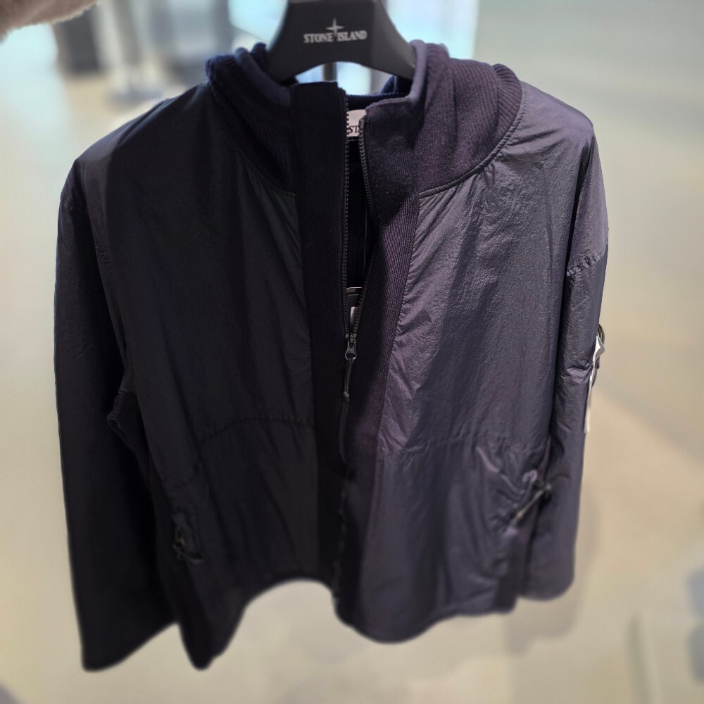 스톤 아일랜드 니트 나일론 후드 집업 자켓 K1S154100089S0037 V0020