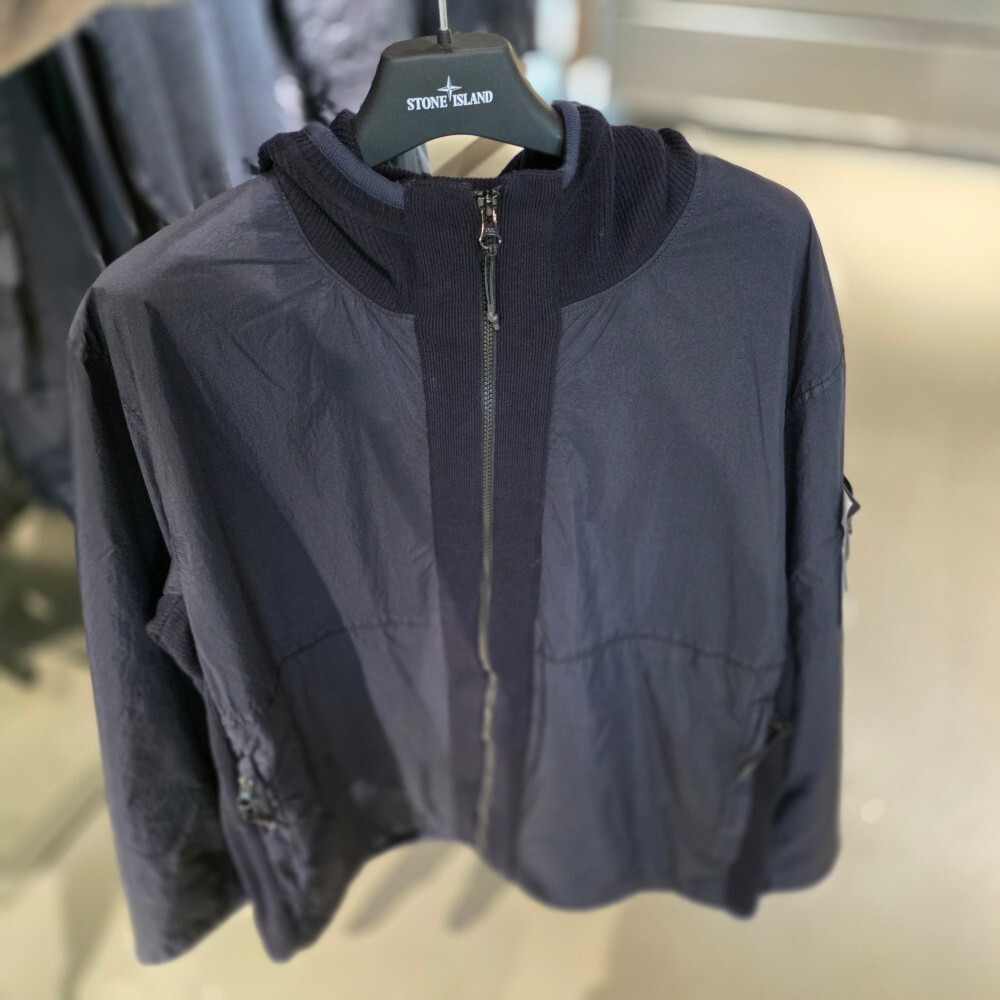 스톤 아일랜드 니트 나일론 후드 집업 자켓 K1S154100089S0037 V0020