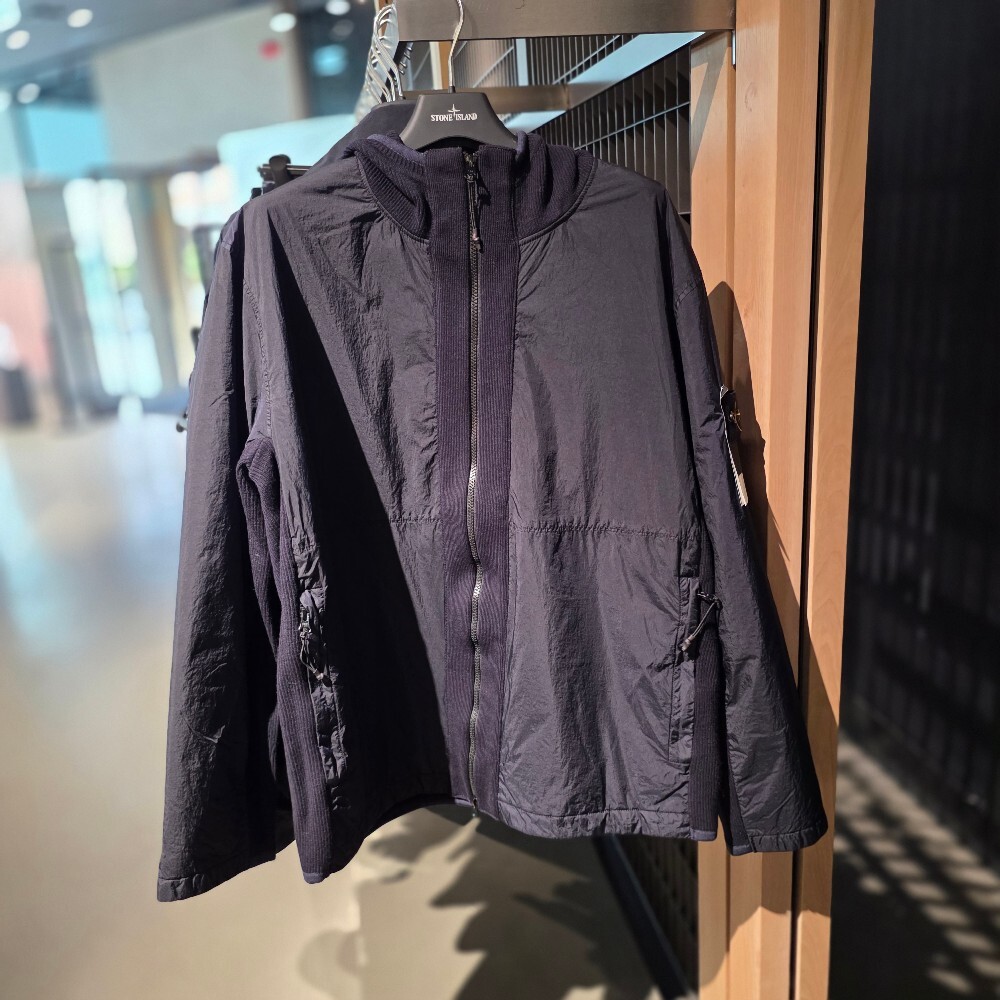 스톤 아일랜드 니트 나일론 후드 집업 자켓 K1S154100089S0037 V0020