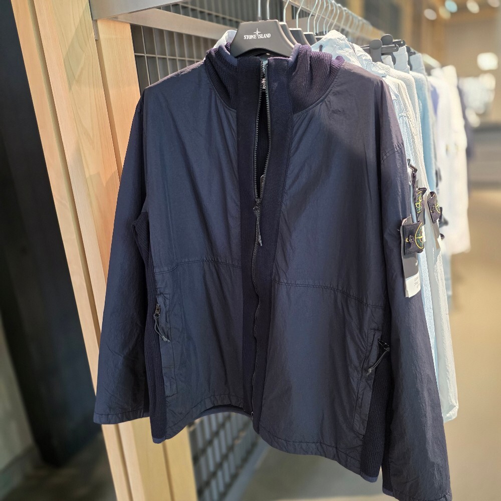 스톤 아일랜드 니트 나일론 후드 집업 자켓 K1S154100089S0037 V0020