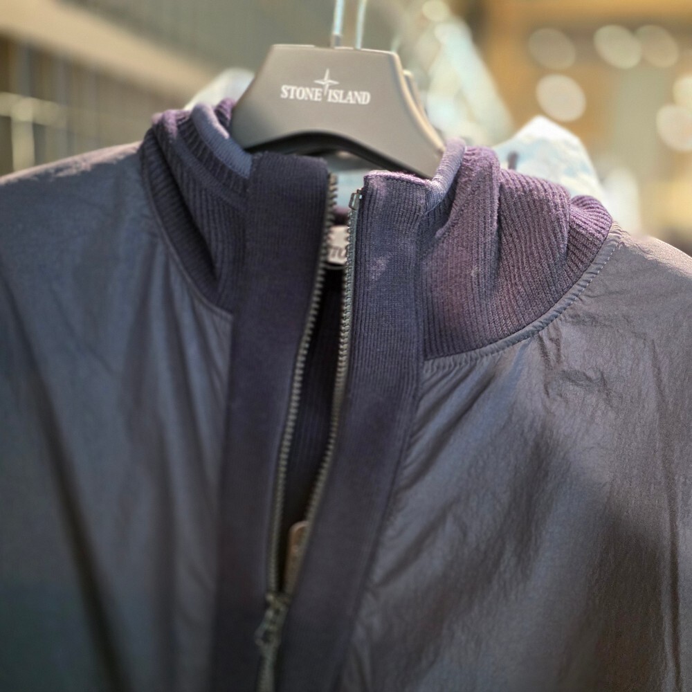 스톤 아일랜드 니트 나일론 후드 집업 자켓 K1S154100089S0037 V0020