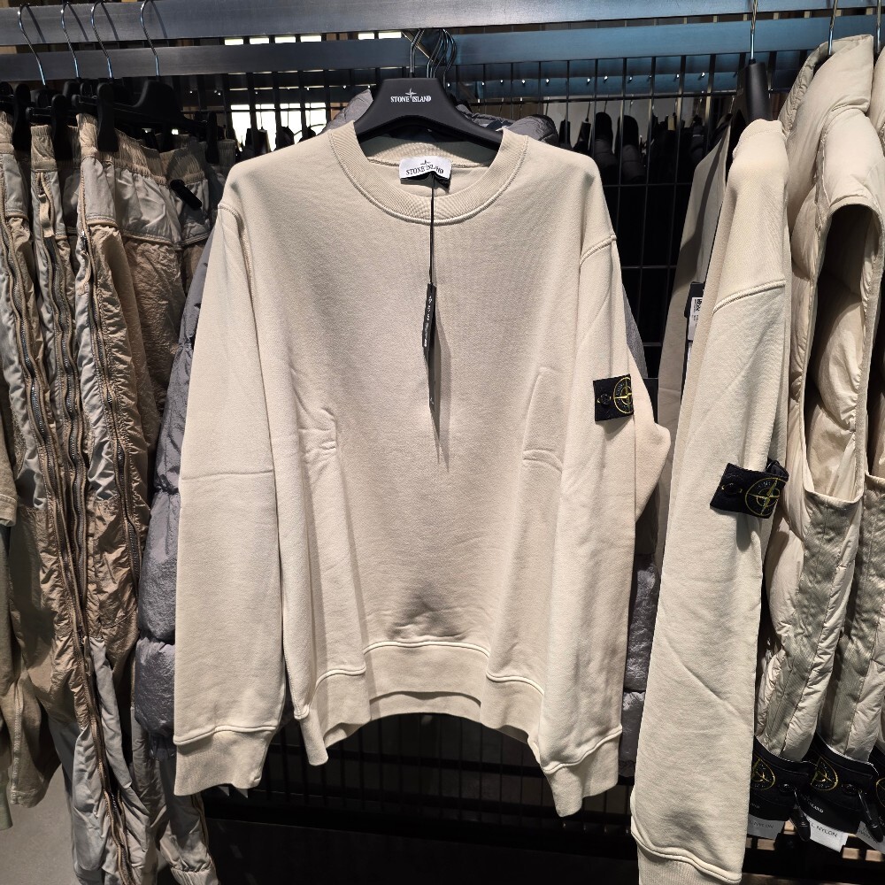 스톤 아일랜드 와펜 코튼 맨투맨 티셔츠 811563051 V0097