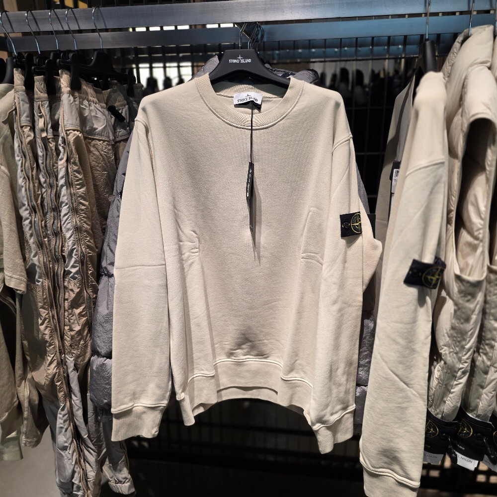 스톤 아일랜드 와펜 코튼 맨투맨 티셔츠 811563051 V0097