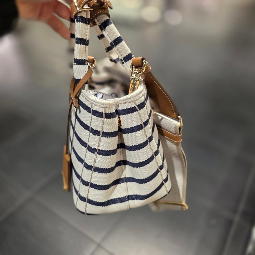 프라다 스트라이프 카나파 미니 토트백 1BA038