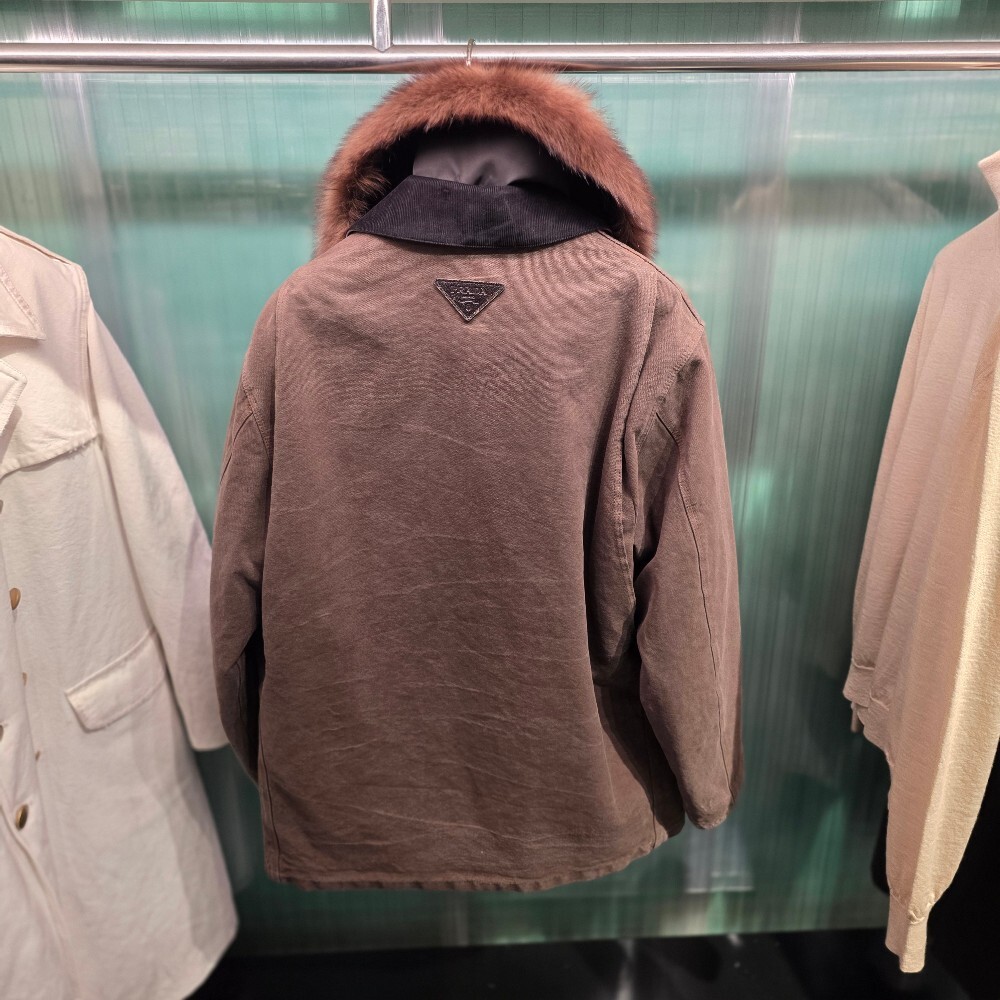 프라다 코튼 시어링 칼라 남성 자켓 SGC766