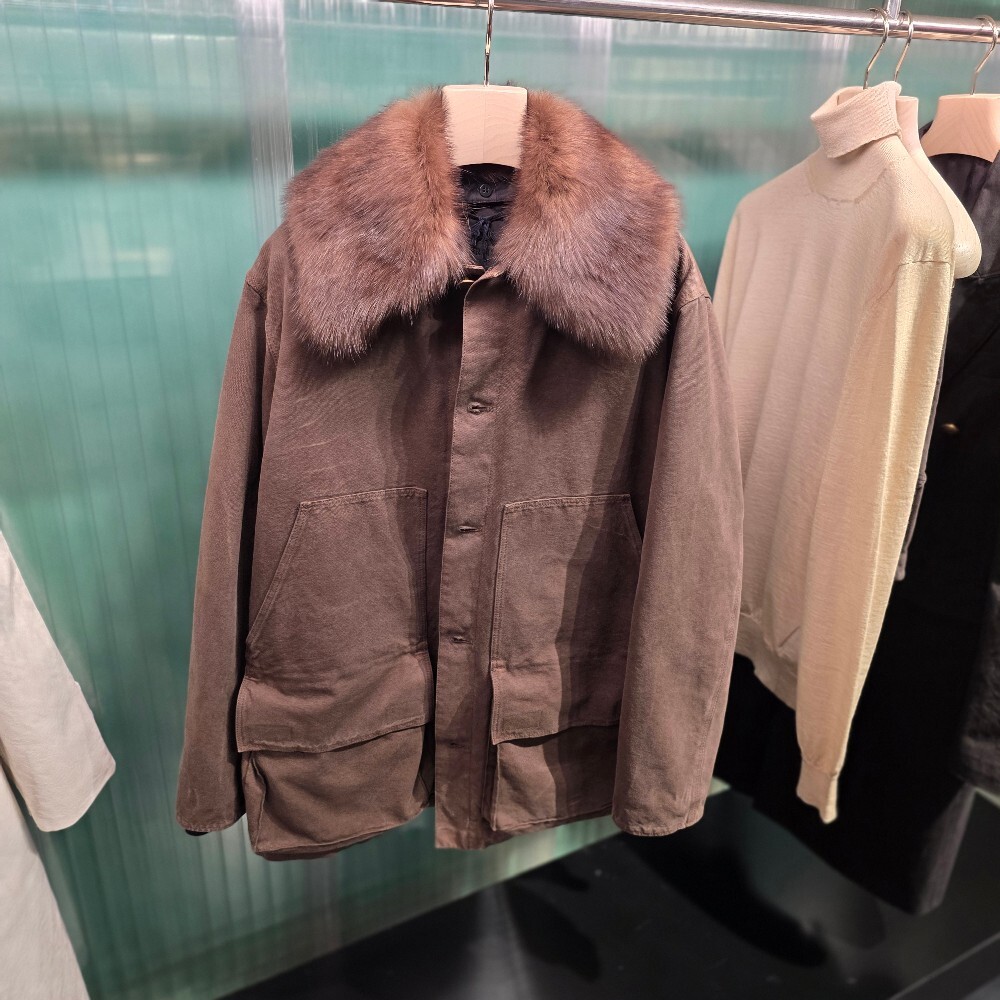 프라다 코튼 시어링 칼라 남성 자켓 SGC766