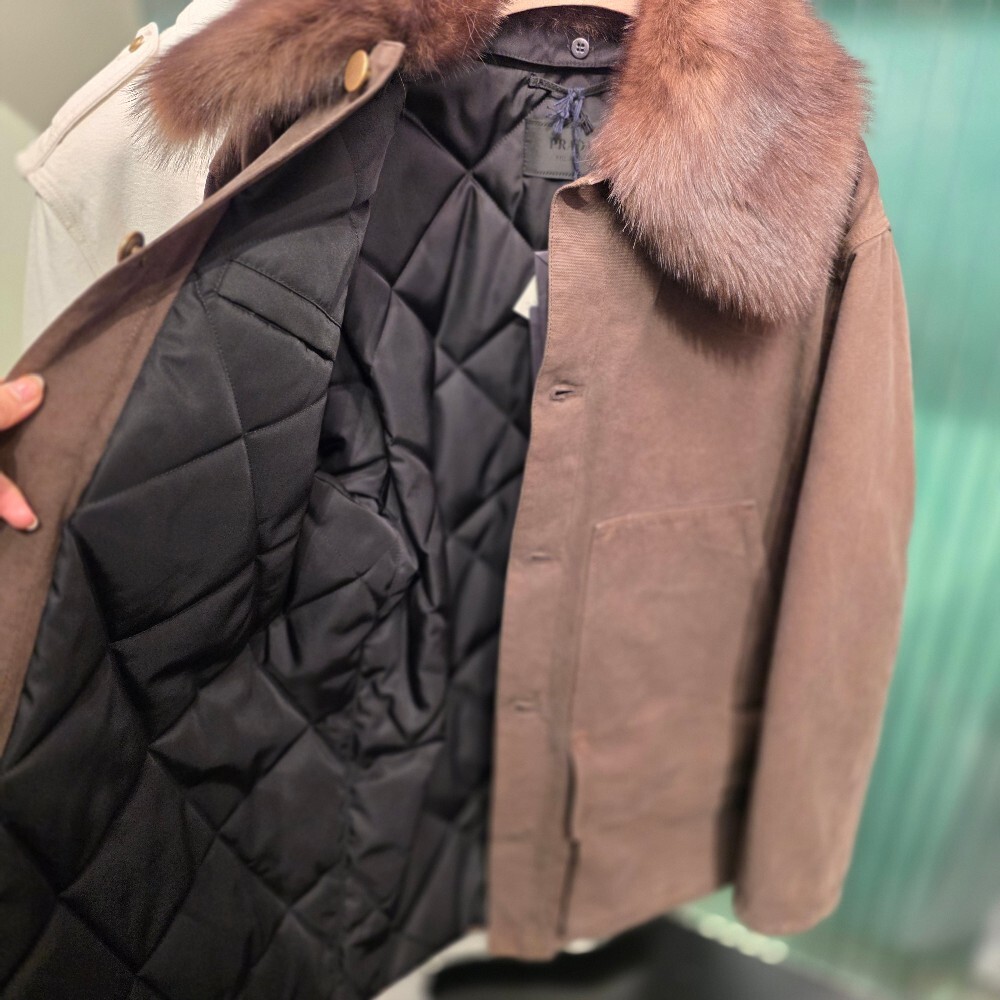 프라다 코튼 시어링 칼라 남성 자켓 SGC766