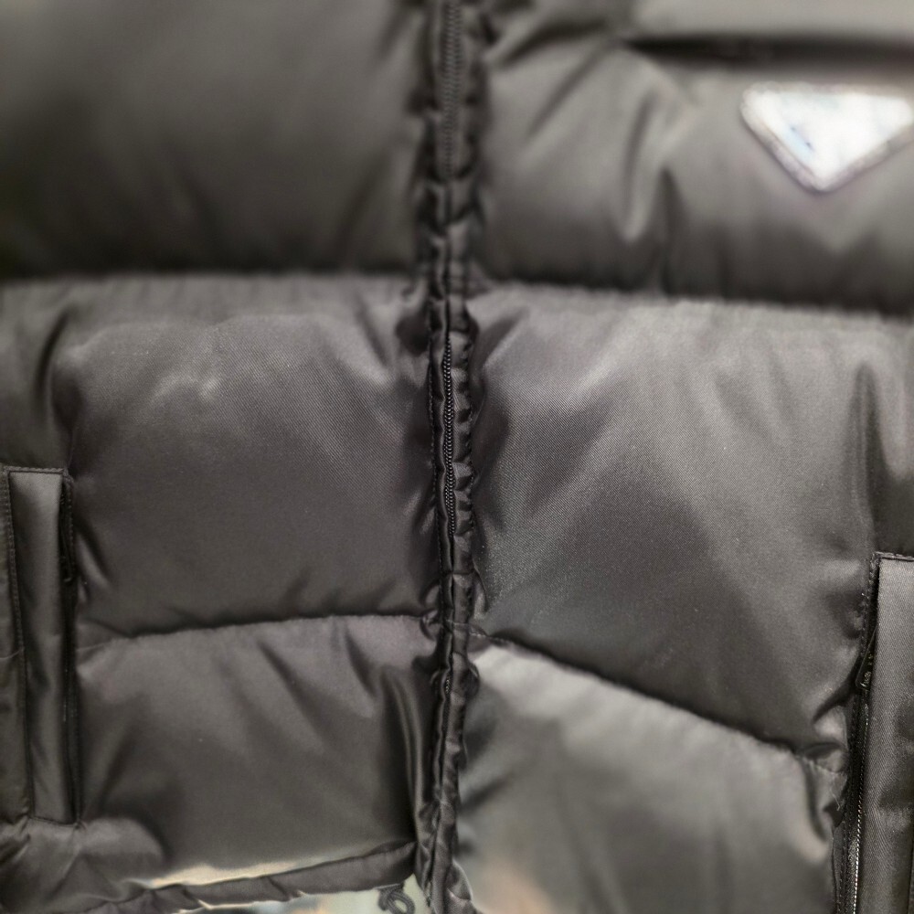 프라다 삼각로고 시어링 후드 여성 패딩 자켓 291808