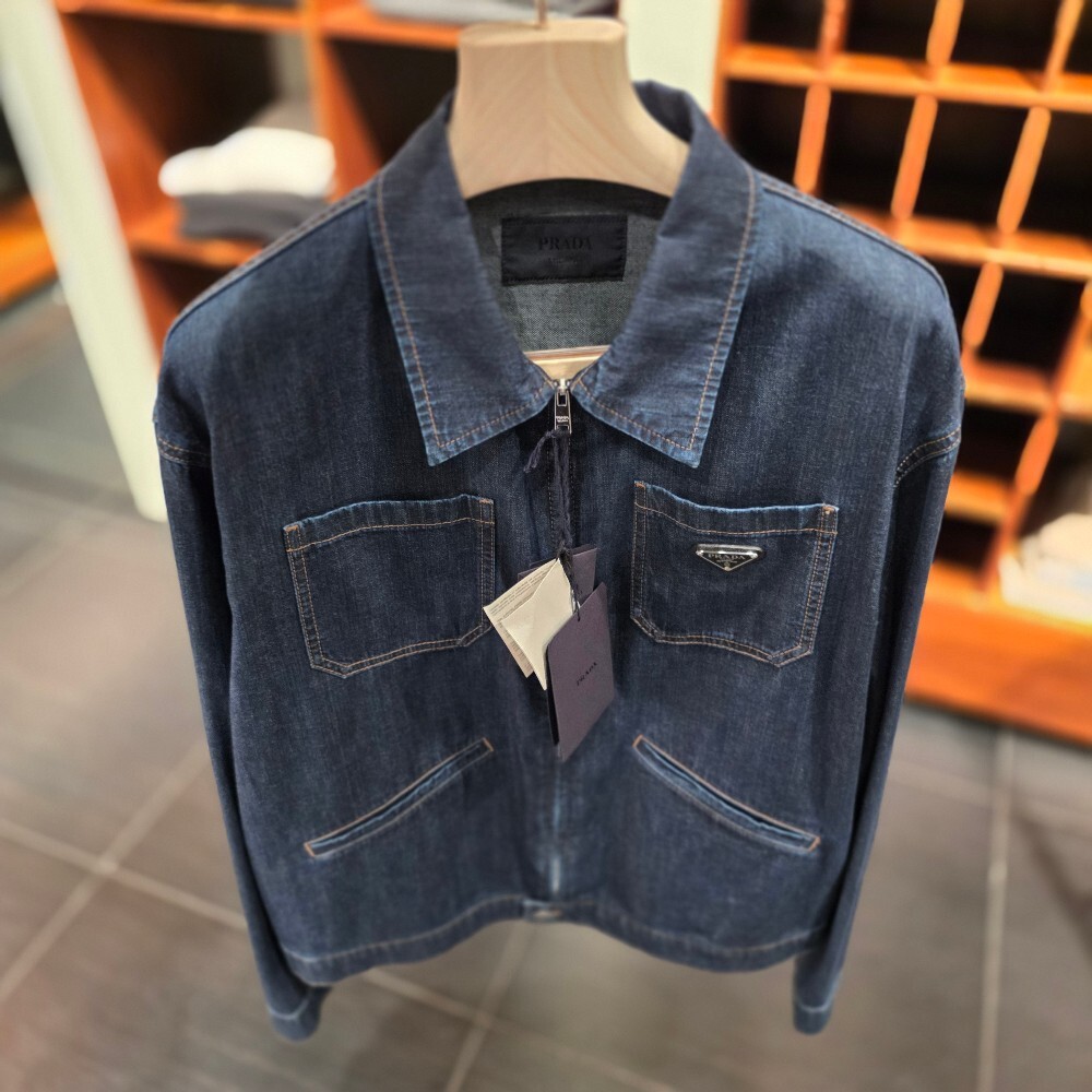 프라다 삼각로고 셔츠 자켓 GEB255