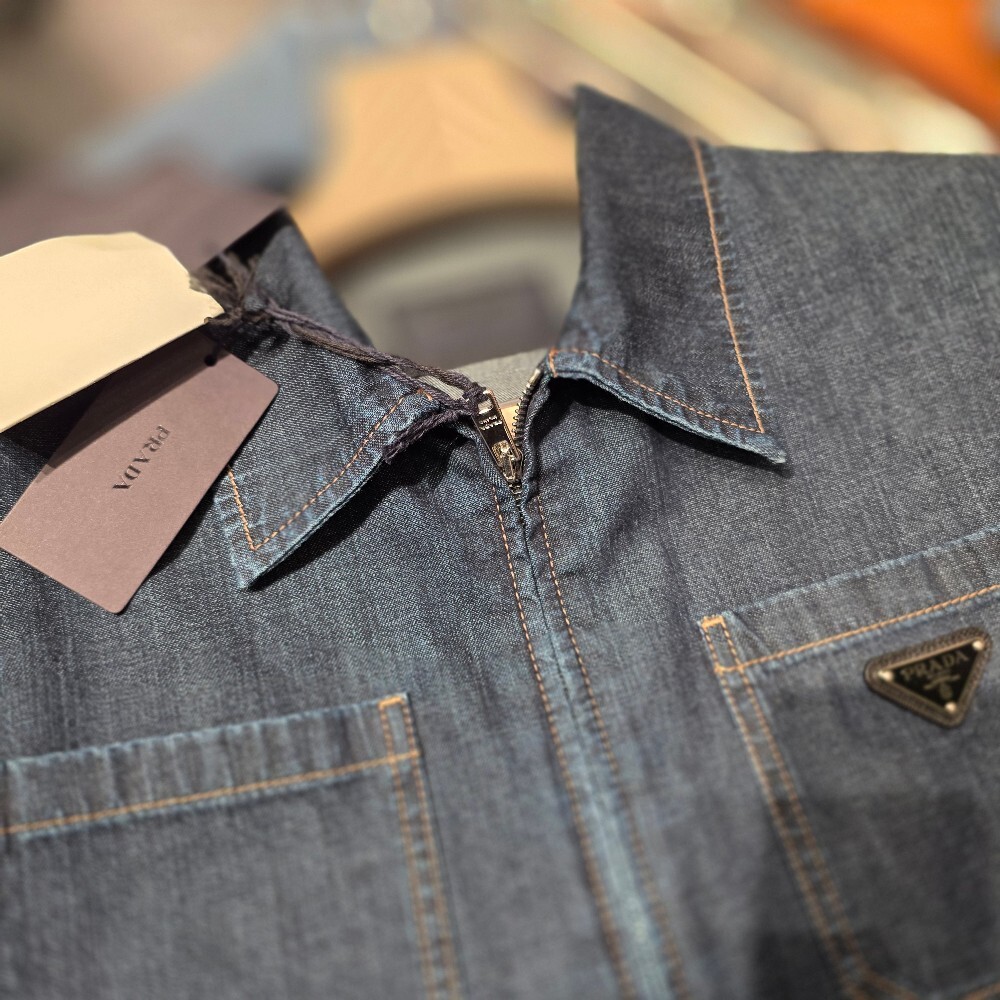 프라다 삼각로고 셔츠 자켓 GEB255